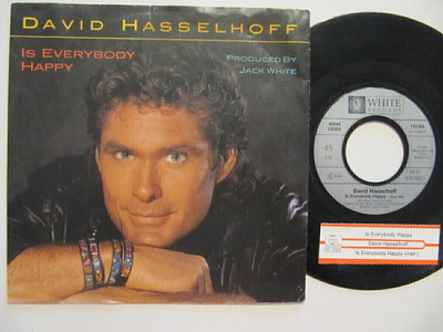 David Hasselhoff Is Everybody Happy 7" sinkku Juke Box lappu