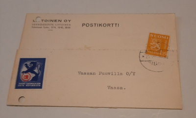 Firmakortti Littoinen Oy, Turku 1938