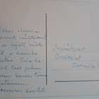 kissa kurkistaa ovelta, kulkenut käsipostissa - pikkukuva 2
