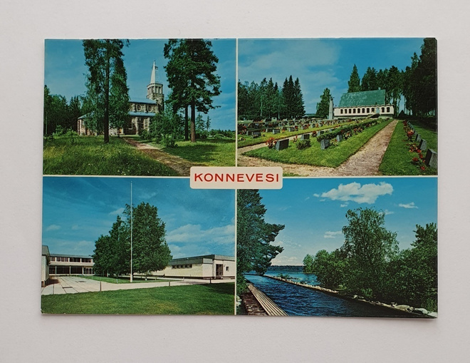 Konnevesi - vanha postikortti 60/70-luvulta