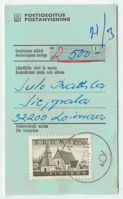 1963 50p Lammi postiosoitus