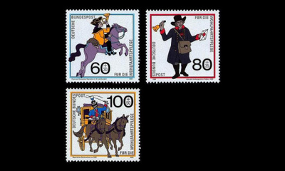 Saksa 1437-9 ** Postinkuljetus (1989)