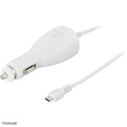 Deltaco USB laturi autoon, USB Micro-B uros, 2.1A, valk.UUSI - pikkukuva 1