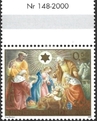 Åland 2000 Kristinusko 3,00 mk välilöpari numero ** LaPe 181