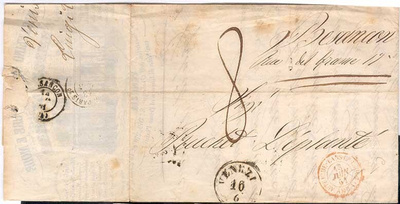 Italia 1861 kirje Ranskaan