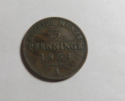 Preussi 3 pfennig 1864