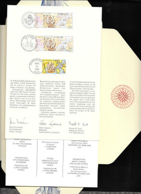 Amerikankirje FDC (LAPE 1045) 29.3.1988