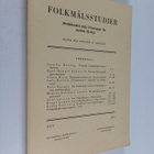 Ivar Westman ym. : Folkmålsstudier : Meddelanden från For... - pikkukuva 1