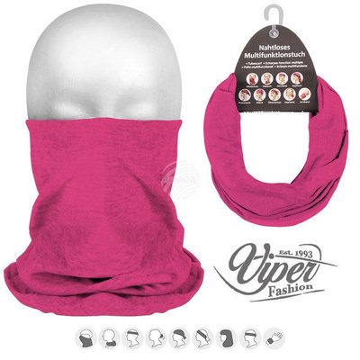 Viper Fashion 9in1 Mikrokuitukangas Putkihuivi, pinkki UUSI