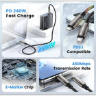 Toocki 240W USB C - USB C -supernopea kaapeli /1m    #28887 - pikkukuva 1