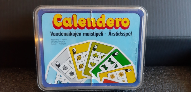 Calendero vuodenaikojen  vintage muistipeli/ korttipeli