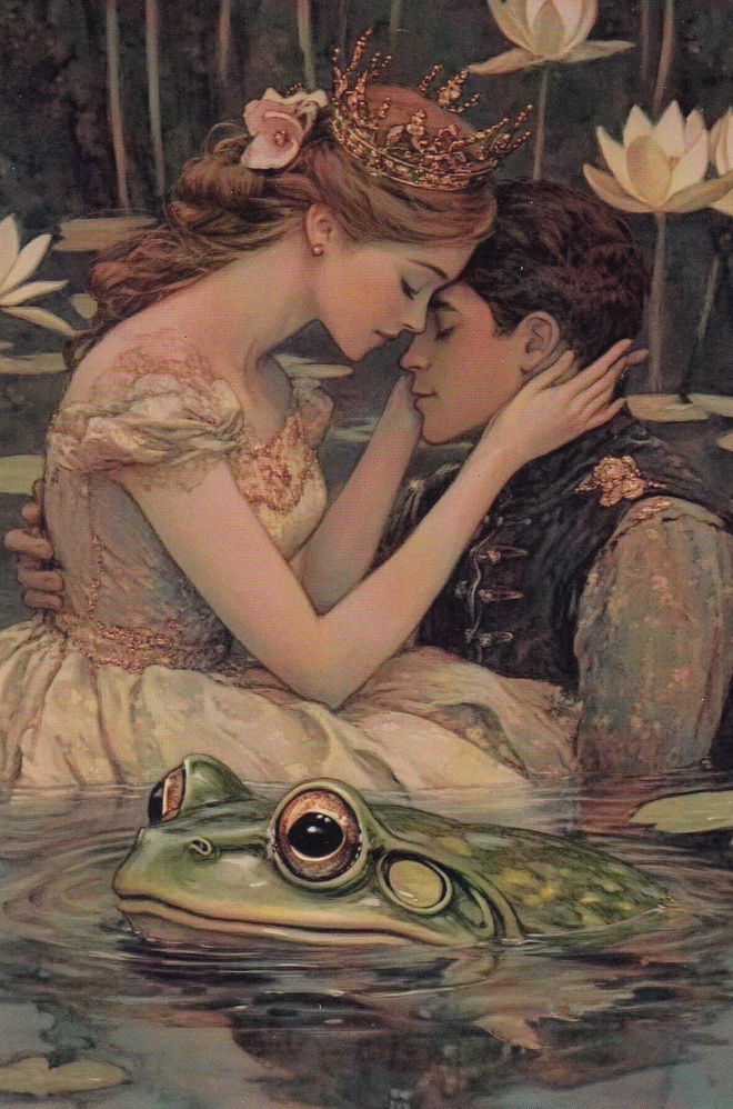 Prinsessa ja prinssi, sammakko vedessä