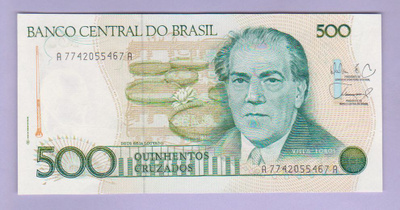 Brasilia 500 Cruzados v.1988 UNC P-212d
