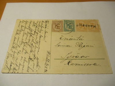 1926 Haapaoja (Parikkala) rivil + Särkisalmi