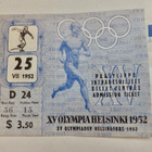 VANHA Lippu Pääsylippu Olympia Helsinki 1952 25.7.52 Stadion - pikkukuva 1