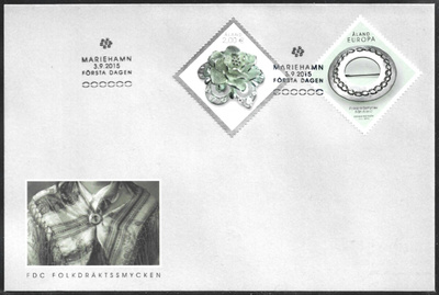 FDC Åland 2015  Kansalispukukoruja  LaPe ÅL 399-400
