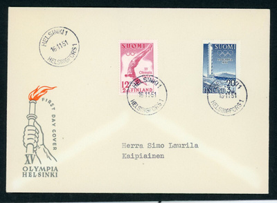 FDC 1951 XV Olympia 1952
