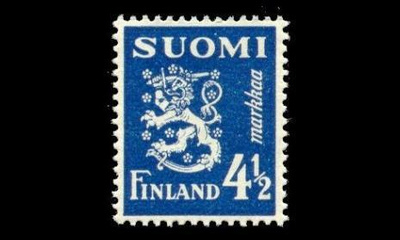 266 ** Leijona 4 1/2 mk sininen (1942)