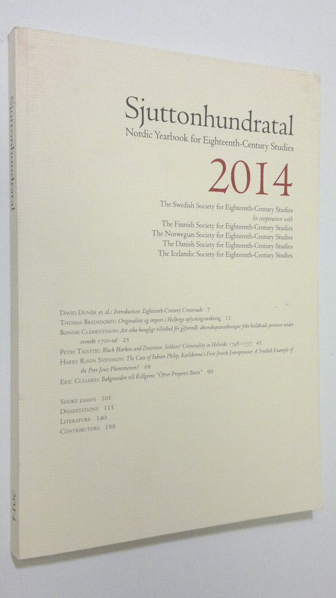 Sjuttonhundratal 2014 : Nordic Yearbook for Eighteenth-Ce...