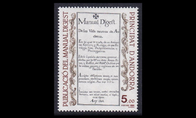 Andorra Fr 373 ** Manual Digest -julkaisu (1986)
