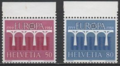 (S0500) SWITZERLAND, 1984 (Europa). Mi ## 1270-1271. MNH**