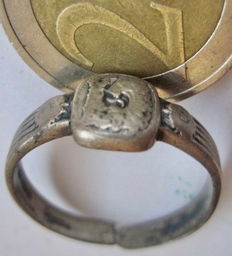 VANHA Sormus Sotainvaliidien Hyväksi Hopeaa 1940 Koko n.22mm