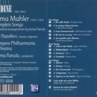 MAHLER, ALMA: Complete Songs *UUSI - pikkukuva 2