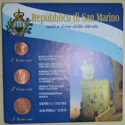 2006 San Marino 1c,2c,5c korttissa