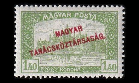 Unkari 281 * Parlamenttirakennus 1.40 Kr pp (1919)