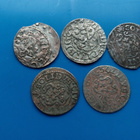 1 Solidus pienet 1600-luvun hopearahat 5 kpl - pikkukuva 5