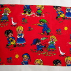 Retro lastenkangas 70-luvulta - värikäs 118 cm x 51 cm - pikkukuva 1