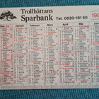 TROLLHÄTTANS SPARBANK Taskukalenteri 1984 - pikkukuva 1