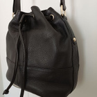 Musta bucket bag aitoa nahkaa - pikkukuva 4