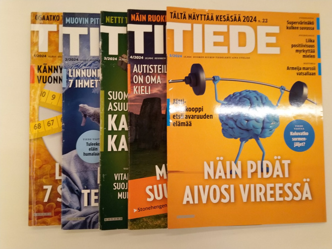 Tiede 1-14/2024 lehti, 13 kpl (nro 10 puuttuu)