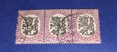Saarisen malli 1917 5mk x 3rivi leimattuna