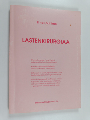 Ilmo Louhimo : Lastenkirurgiaa