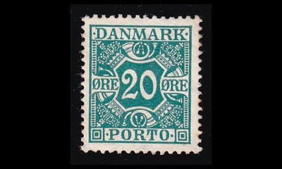 Tanska PORTO_14 * 20 öre tasainen tausta (1921)