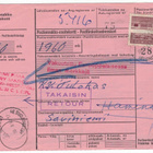 1962 rautatie 40 postiennakkokortilla - huom vakuutus - pikkukuva 1