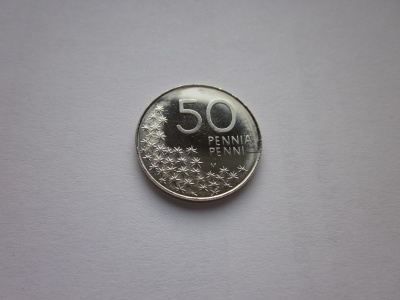 50 penniä, UNC, v. 2000