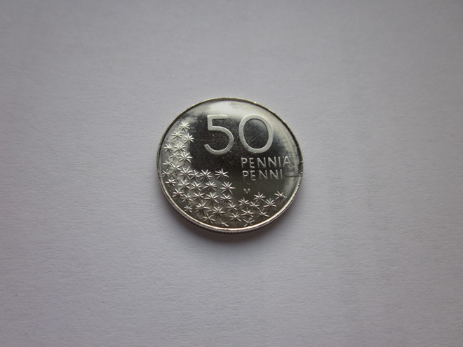 50 penniä, UNC, v. 2000