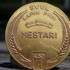 Kullanvärinen merkki Mestari Vaakunnalla. Halkaisija - 25 mm - pikkukuva 5
