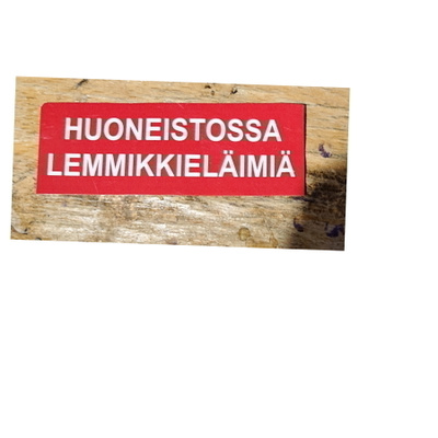 HUONEISTOSSA LEMMIKKIELÄIMIÄ TARRA