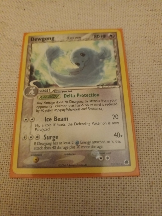 Dewgong Delta Species (DF 15) EX Dragon Frontiers RARE card
