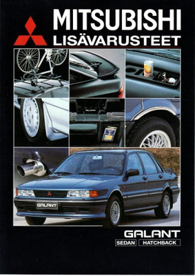 Mitsubishi Galant Lisävarusteet -esite, 1989