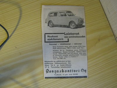mainos Steyr-Puch 700 C Van