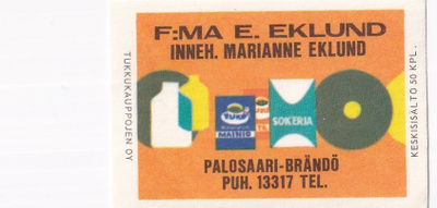 Palosaari - Brandö F:ma E. Eklund  .b479
