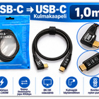 USB-C Thunderbolt 4 kulmakaapeli 40Gbps 240W 8K /1m #32137 - pikkukuva 1
