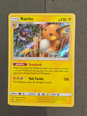 Raichu - 41/147 - Pokemon Burning Shadows Holo Rare