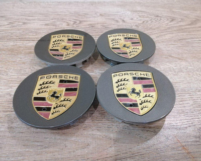Porsche vannekeskiöt – Kulta-Harmaa – 75mm (4kpl sarja)