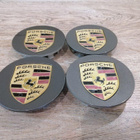 Porsche vannekeskiöt – Kulta-Harmaa – 75mm (4kpl sarja) - pikkukuva 1